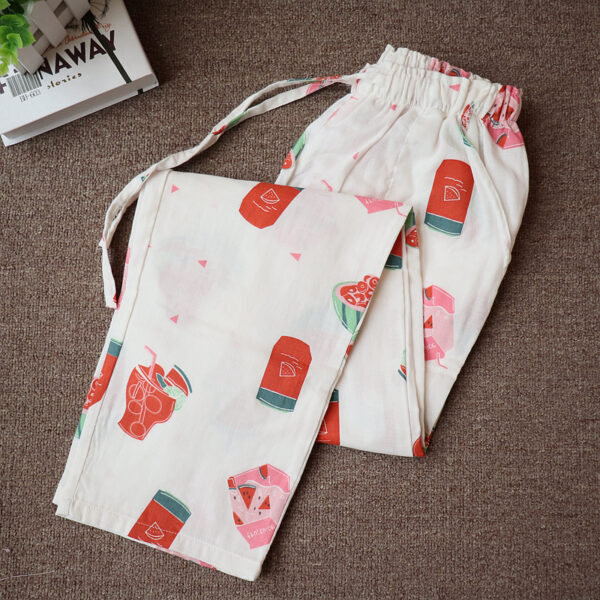 Double Layered Oversized Sleeping Pants With Added Fat And Breathable Floral Patterns - Image 2