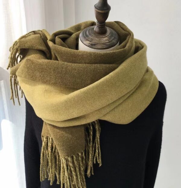 Double-sided Artificial Australian Wool Scarf Shawl - Image 7