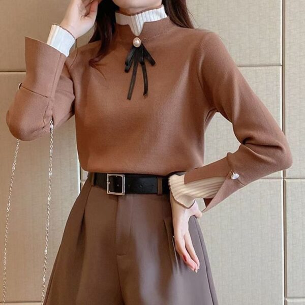 Women's Half-turtleneck Bottoming Sweater - Image 9